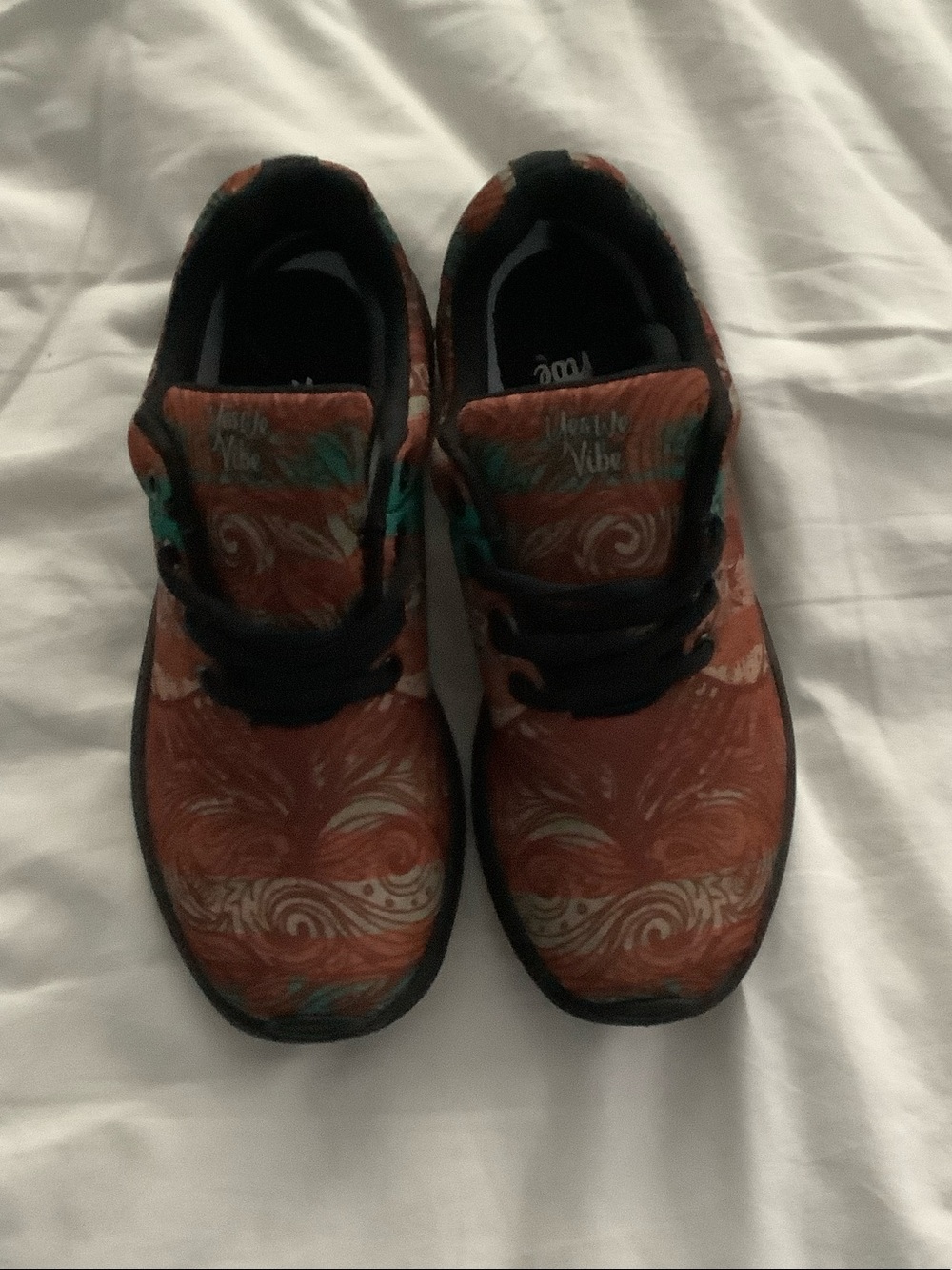 Kids Coral Swirl Pattern Sneakers - Everyday Comfort